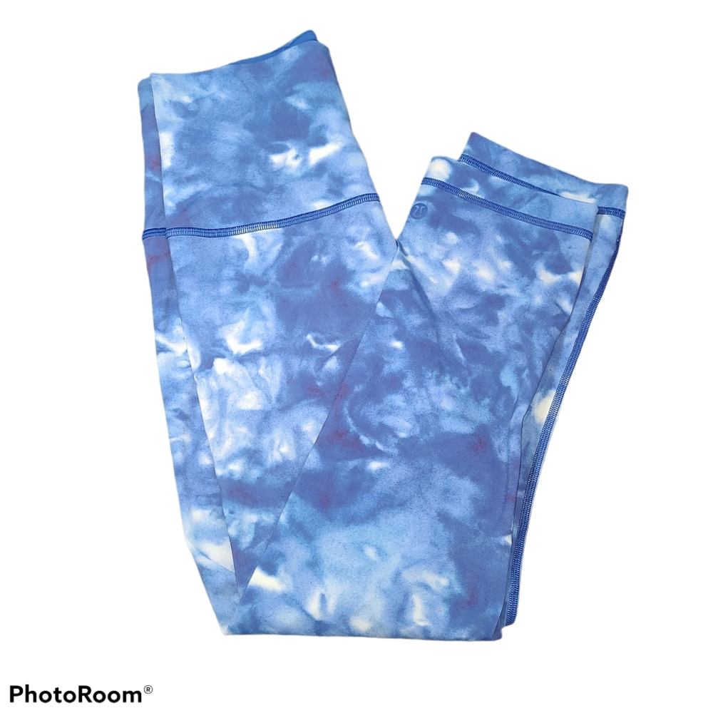 Lululemon High Waist Legging Blue & WhiteSz 6